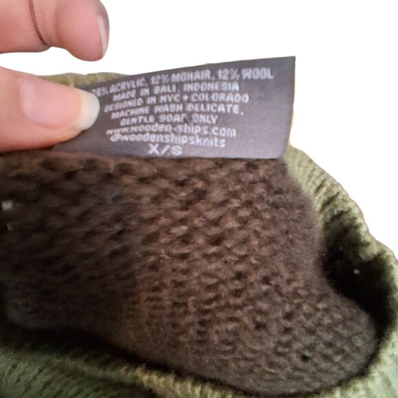 Wooden Ships Paola Buendia sweater womens X/S camo oversized acrylic wool mohair - Picture 6 of 6